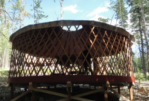 yurt frame up